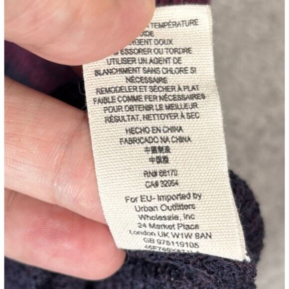 Free People Sweater Womens Oversized Size XS Navy Blue Stripes Coastal Lagenlook - Picture 12 of 16